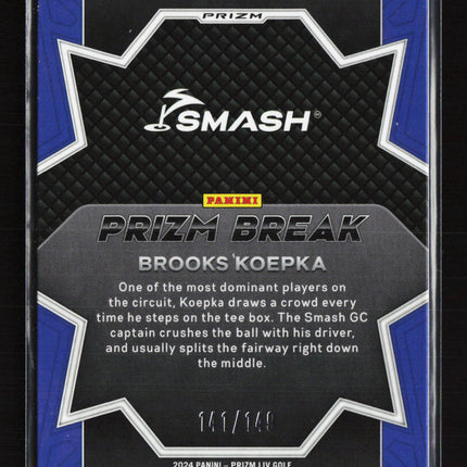 2024 Panini Prizm LIV Golf Prizm Break Brooks Koepka #8 Blue