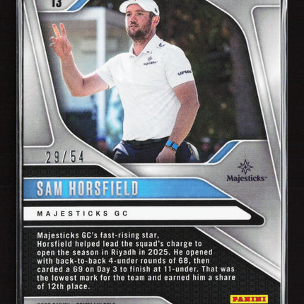 2025 Panini Prizm LIV Golf Sam Horsfield #13 Logo 29/54
