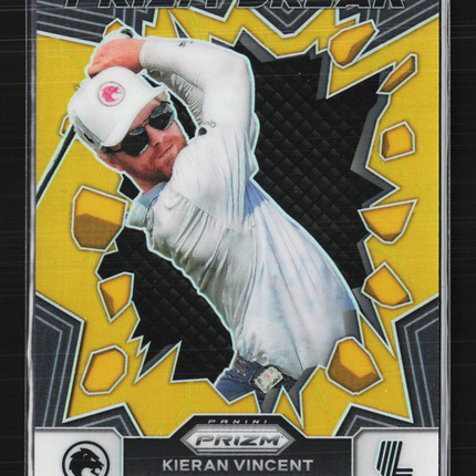 2024 Panini Prizm LIV Golf Prizm Break Kieran Vincent #9 Gold 05/10