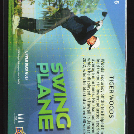 2026 Upper Deck Golf Swing Plane Tiger Woods #SP-5