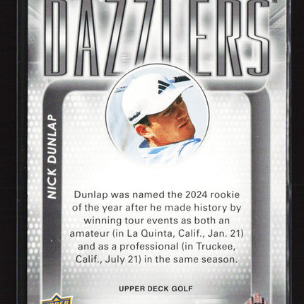 2026 Upper Deck Golf Dazzlers Nick Dunlap #DZ-2 Pink