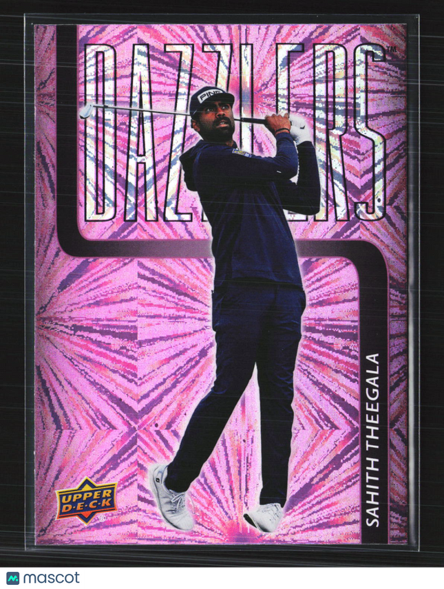 2026 Upper Deck Golf Dazzlers Sahith Theegala #DZ-8 Pink