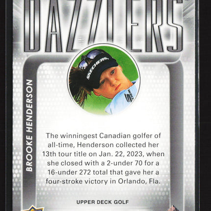 2026 Upper Deck Golf Dazzlers Brooke Henderson #DZ-16 Pink