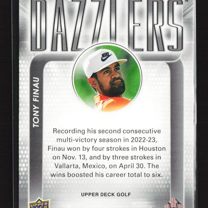 2026 Upper Deck Golf Dazzlers Tony Finau #DZ-18 Pink