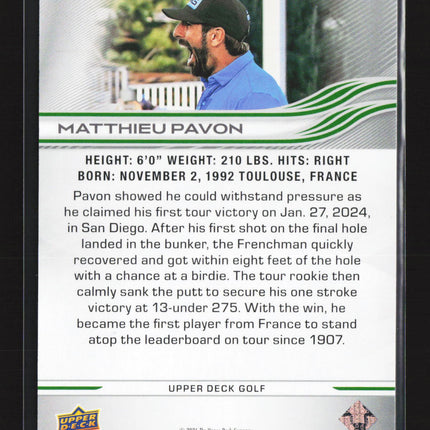 2026 Upper Deck Golf Deluxe Matthieu Pavon #69 167/250
