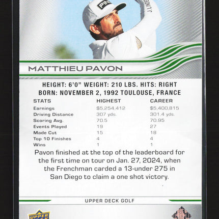 2026 Upper Deck Golf Deluxe Matthieu Pavon #39 036/250