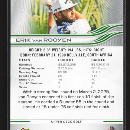 2026 Upper Deck Golf Deluxe Erik van Rooyen #18