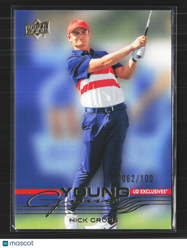 2026 Upper Deck Golf Young Guns UD Exclusives Nick Gross #123 062/100 Young Guns
