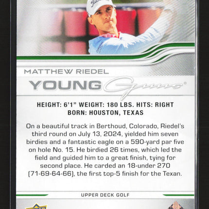 2026 Upper Deck Golf Young Guns Matthew Riedel #116 UD Exclusives