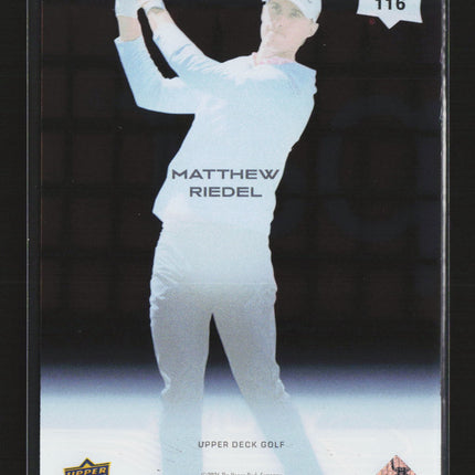 2026 Upper Deck Golf Young Guns Matthew Riedel #116 Clear Cut
