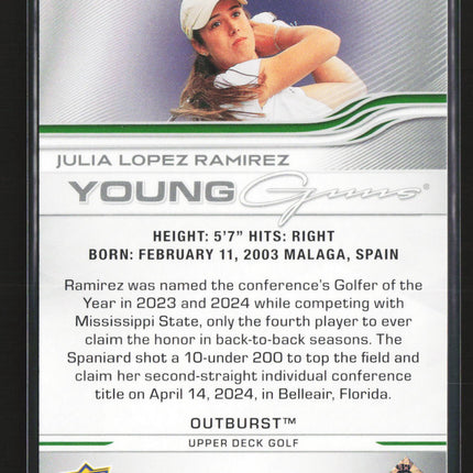 2026 Upper Deck Golf Young Guns Julia Lopez Ramirez #109 Outburst