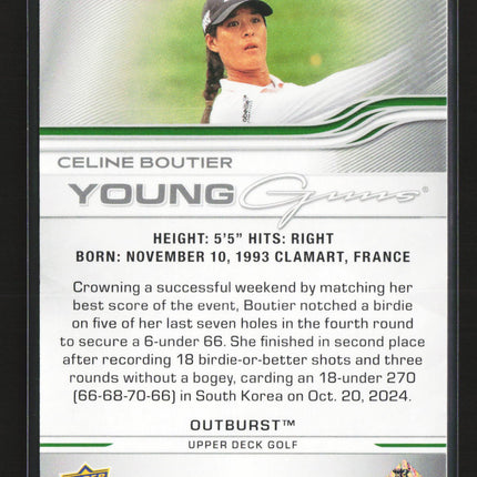 2026 Upper Deck Golf Young Guns Outburst Celine Boutier #112