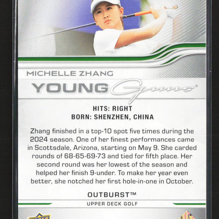 2026 Upper Deck Golf Young Guns Outburst Michelle Zhang #117