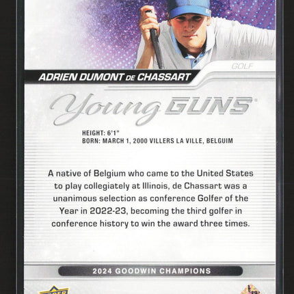 2024 Upper Deck Goodwin Champions Young Guns Adrien Dumont de Chassart #YG-4