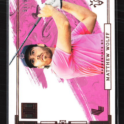 2024 Panini Impeccable LIV Golf Matthew Wolff #87 Pink 51/99