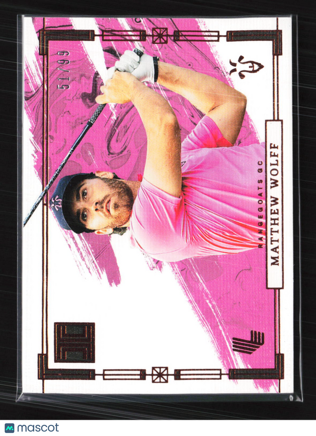 2024 Panini Impeccable LIV Golf Matthew Wolff #87 Pink 51/99