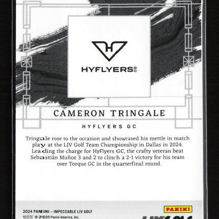 2024 Panini Impeccable LIV Golf Cameron Tringale #52 01/20