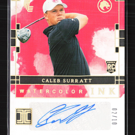 2024 Panini Impeccable LIV Golf Caleb Surratt #WC-CSR RC 02/10