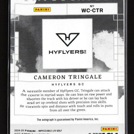 2024 Panini Impeccable LIV Golf Cameron Tringale #WC-CTR 17/99