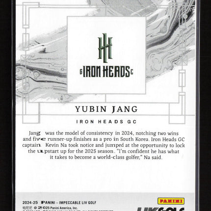 2024 Panini Impeccable LIV Golf Yubin Jang #41 RC 88/99