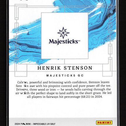 2024 Panini Impeccable LIV Golf Henrik Stenson #85 14/99