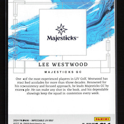 2024 Panini Impeccable LIV Golf Lee Westwood #91 01/25