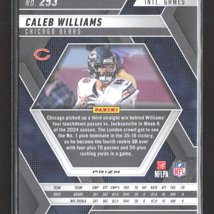 2025 Panini Mosaic Prizm Caleb Williams #253 Blue Scope