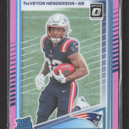 2025 Panini Donruss Optic Prizm TreVeyon Henderson #332 Pink