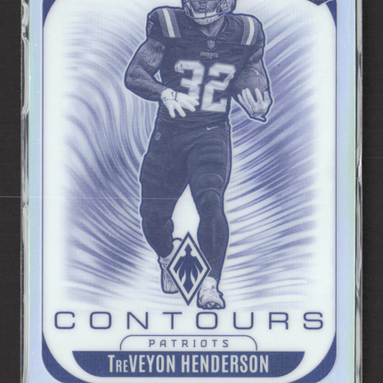 2025 Panini Phoenix Football Contours TreVeyon Henderson #22 RC