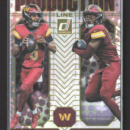 2025 Panini Donruss Production Line Jayden Daniels Terry McLaurin #8