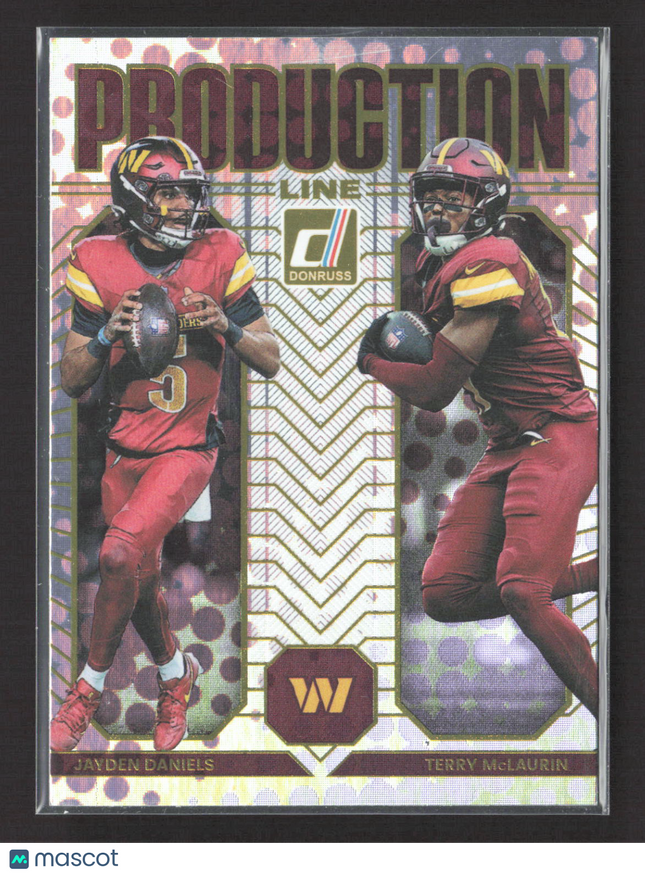 2025 Panini Donruss Production Line Jayden Daniels Terry McLaurin #8