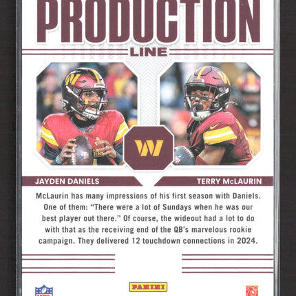 2025 Panini Donruss Production Line Jayden Daniels Terry McLaurin #8