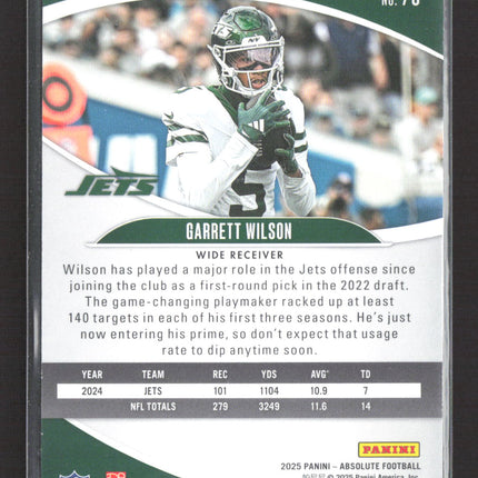 2025 Panini Absolute Football Garrett Wilson #70