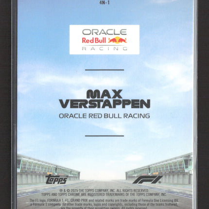 2025 Topps Chrome F1 75 Max Verstappen #4N-1 00/00