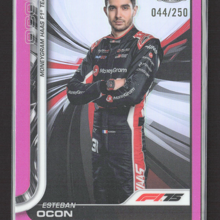 2025 Topps Chrome F1 Esteban Ocon #13 Pink 044/250