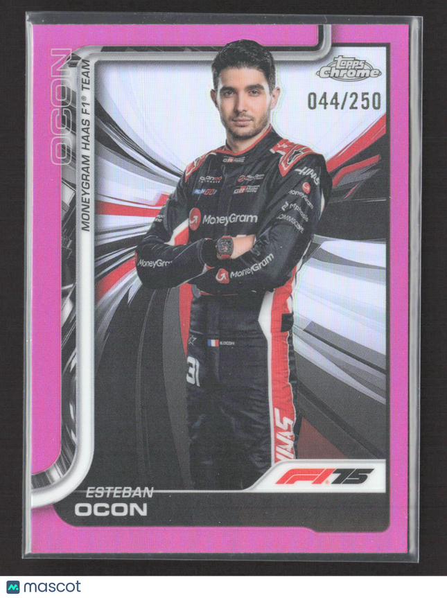2025 Topps Chrome F1 Esteban Ocon #13 Pink 044/250