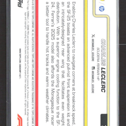 2025 Topps Chrome F1 Charles Leclerc #75 Refractor