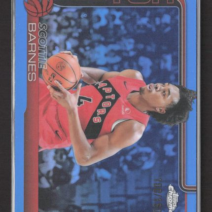 2025 Topps Chrome Scottie Barnes #203 Blue 100/150