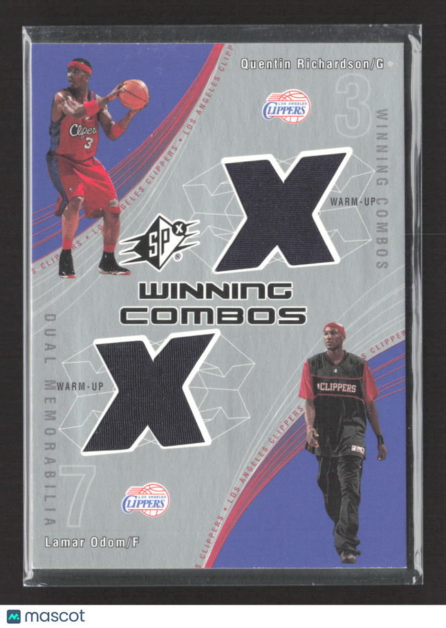 2002 Upper Deck SPx Winning Combos Lamar Odom Quentin Richardson #QR/LO Relic