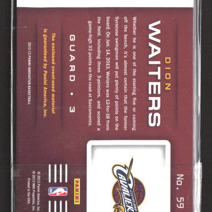 2012 Panini Innovation Basketball Rookie Basketballs Dion Waiters #59 /99 Jersey