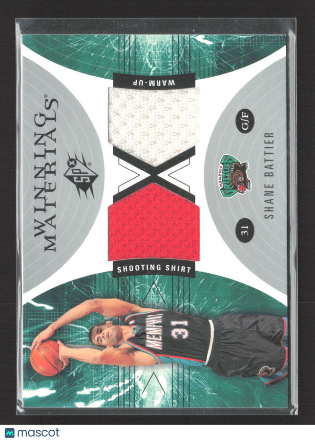 2003 Upper Deck SPx Winning Materials Shane Battier #WM24 Shooting Shirt Warm-Up