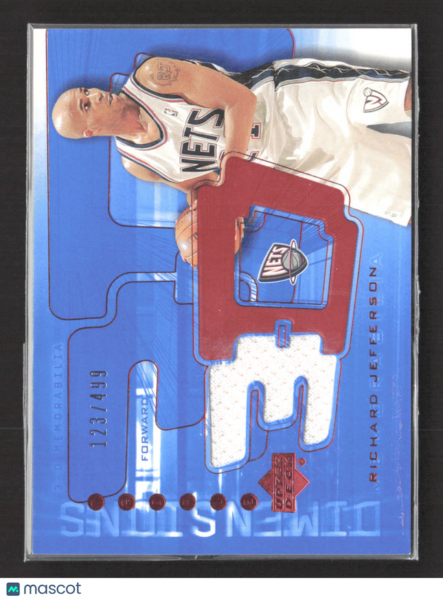 2004 Upper Deck Dimensions 3-D Richard Jefferson #3DS7 123/499 Jersey