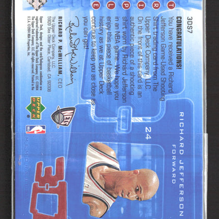 2004 Upper Deck Dimensions 3-D Richard Jefferson #3DS7 123/499 Jersey