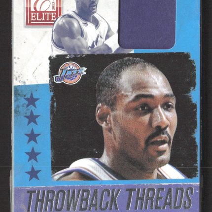 2014 Panini Elite Throwback Threads Karl Malone #37 Game-worn Jersey