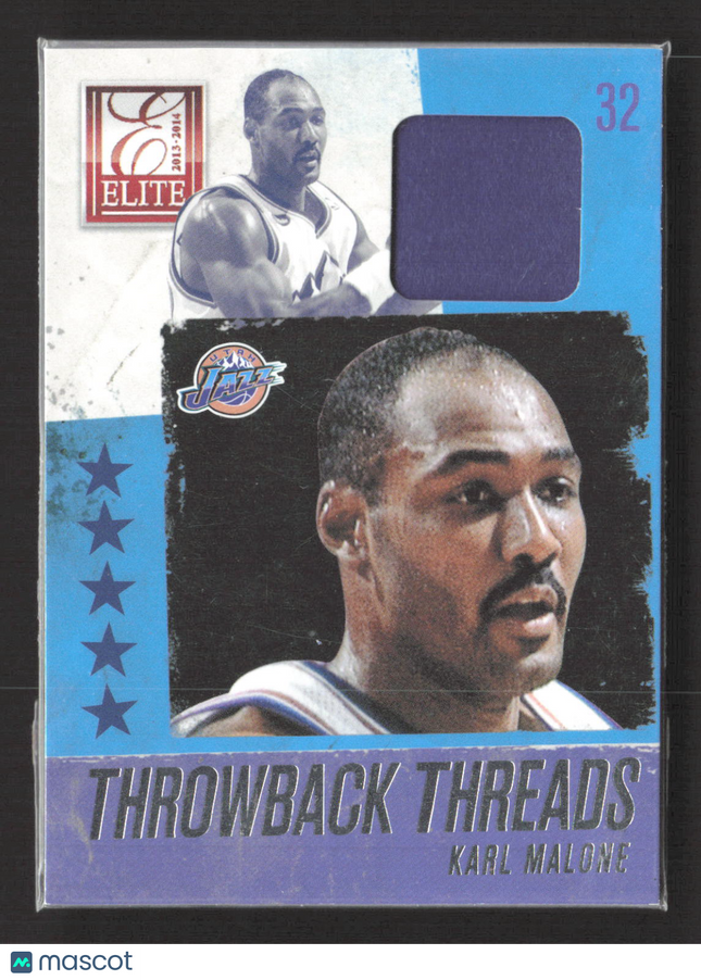 2014 Panini Elite Throwback Threads Karl Malone #37 Game-worn Jersey