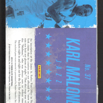 2014 Panini Elite Throwback Threads Karl Malone #37 Game-worn Jersey