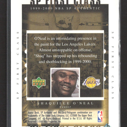 2000 Upper Deck SP Authentic SP First Class Shaquille O'Neal #FC12