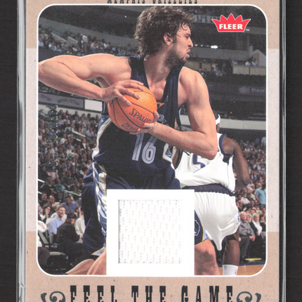 2008 Fleer Feel the Game Pau Gasol #FG-PG Game-Used Jersey