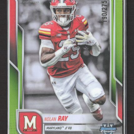 2025 Bowman Chrome University Nolan Ray #77 Green Refractor /275
