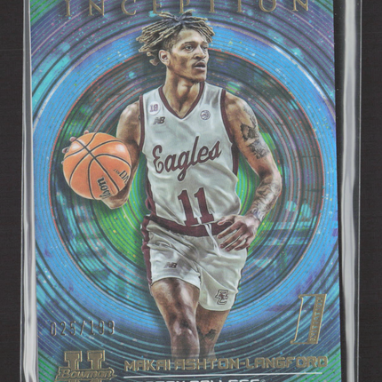 2023 Bowman University Inception Makai Ashton-Langford #12 Blue Foil 025/199